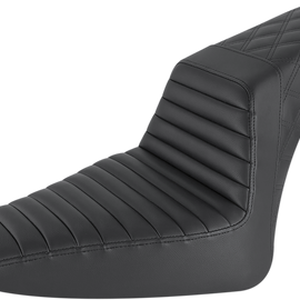 Step Up Seat - Tuck and Roll/Lattice Stitched - Black4670