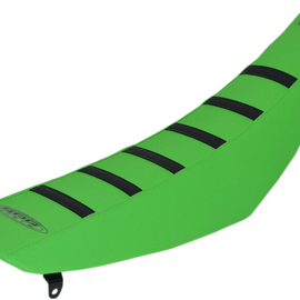 6-Ribbed Seat Cover - Green/Black - KX 125/250