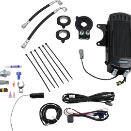 Oil Cooler Kit - Black - Frame Mount - M8 Oil Cooled