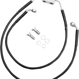 Brake Line - Front - Black - +10" - FXDWG '12-'17
