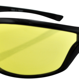 Florida Sunglasses - Shiny Black - Yellow