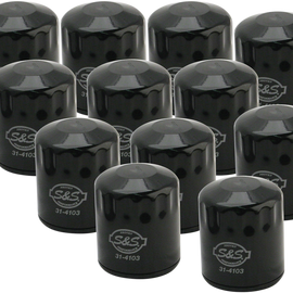 Oil Filter - Black - 12 Pack