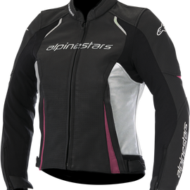 Stella Devon Airflow Leather Jacket - Black/White/Pink - US 2 / EU 38