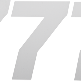 Race Number Plate - #7 - White - 4"