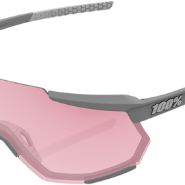 Racetrap Sunglasses - Soft Tact Stone - HiPER Coral Lens