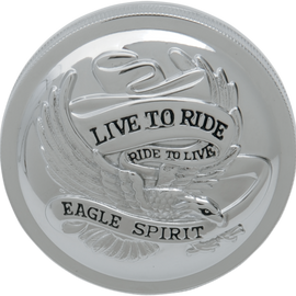 Live To Ride Gas Cap - Chrome - Vented