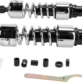 412 Cruiser Series Shocks - Chrome - 12" - Standard