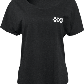 Women's Checkers T-Shirt - Black - XL