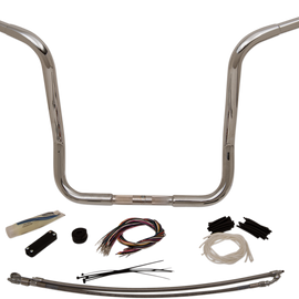 Chrome 16" Rounded Top Handlebar Kit