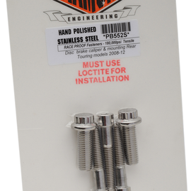 Individual Rear Brake Caliper Bolt Kit - '08-'16 FLH