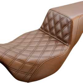 Step Up Seat - Lattice Stitched - Brown - FLH8542654