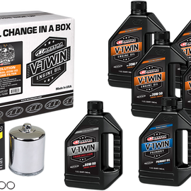 Evolution Mineral 20W-50 Oil Change Kit - Chrome Filter