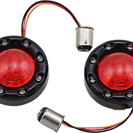 Bullet Turn Signal 1157 - Black - Red Lens