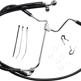 Brake Line - Front - Black - +6"