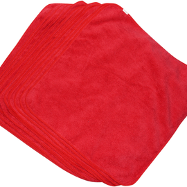 Microfiber Towels - Red - 12 Pack