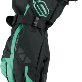 Women's Pivot Gloves - Black/Mint - Small