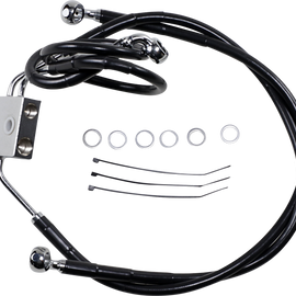 Brake Line - Front - Black - +2" - FXDF '12-'17
