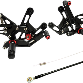 MGP Rearset - Black - Kawasaki