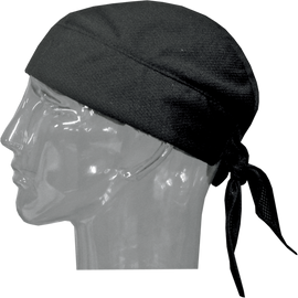 Tie-On Evaporative Cooling Skull Cap - Black