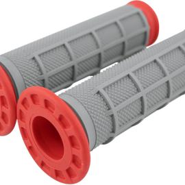 Grips - Dual Compound - Half Waffle - ATV - Red