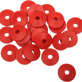 Backer Plates - Red - Round - 24 Pack