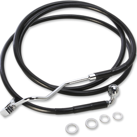 4" Brake Line - Front - Black Vinyl - BL 15-17FLTR
