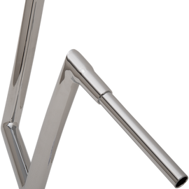 Chrome 1-1/2" Strip Handlebar with 12" Rise