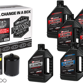 Twin Cam Synthetic 20W-50 Oil Change Kit - Black Filter