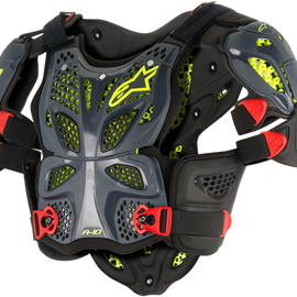 A-10 Full Chest Protector - Black/Red - XS/S