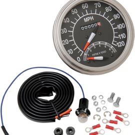 5" MPH FL-Style 2:1 Speedometer with Tach - '68-'84 Black Face