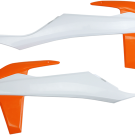 Radiator Shrouds - White/Orange -  - KTM