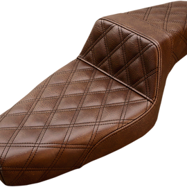 Step Up Seat - Lattice Stitched - Brown - XL45263