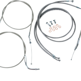 Cable Line Kit - 12" - 14" - '04 - '07 Roadstar - Stainless Steel