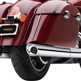 Scalloped Mufflers - Chrome - Indian