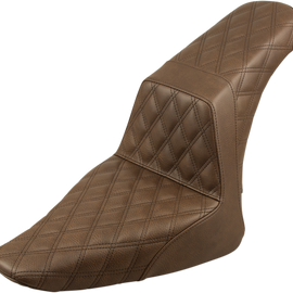 Step Up Seat - Lattice Stitched - Brown -FLS