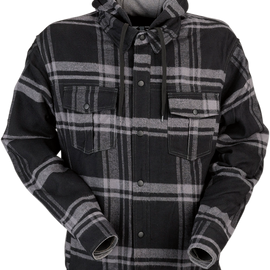 Timber Flannel Shirt - Black/Gray - 4XL