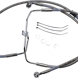 4" Brake Line - Front - Stainless Steel - FXDF08-17