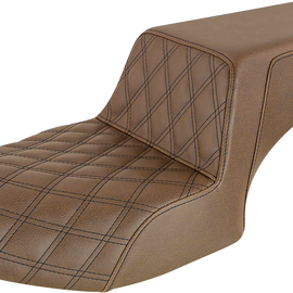 Step Up Seat - Driver Lattice Stitched - Brown - Indian