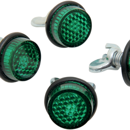 License Plate Reflectors - 4ct - Green