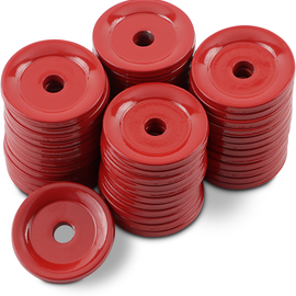 Support Plates - Red - Round - 48 Pack