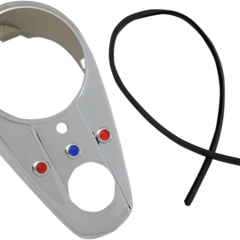 Three-Light Dash Cover - Chrome