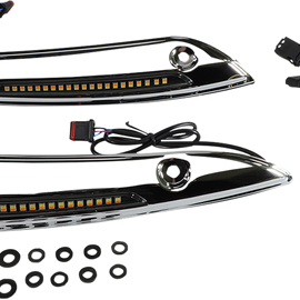 Windshield Trim - Sequential Turn Signal - Chrome