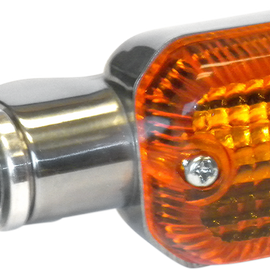 Turn Signal - DOT&E-mark - Single Filament - Aluminum/Amber