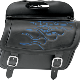 Flame Saddlebag - Blue - Large