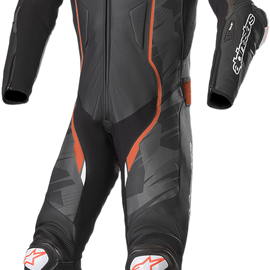 GP Pro v2 1-Piece Suit - Black/Charcoal/Red - US 46 / EU 56