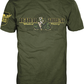 Wheel Victory T-Shirt - Green - Large