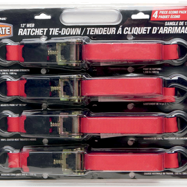 Ratchet Tie-Down - 4 Pack