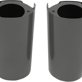 Fork Slider Covers - Black - Smooth - Extended +2" (8.5")
