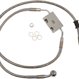 Brake Line - Front - +8" - Stainless Steel - XL