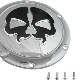 Split Skull Derby Cover - Chrome